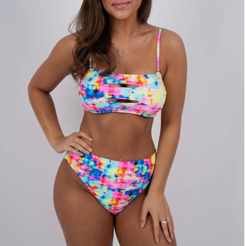 Colorful Tie-Dye Bikini Bottoms